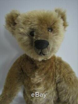 Antique Mohair Steiff Teddy Bear Ff Button