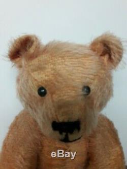 Antique Mohair Teddy Bear, Apricot Color, Maker Unknown