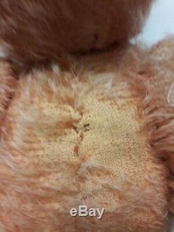Antique Mohair Teddy Bear, Apricot Color, Maker Unknown