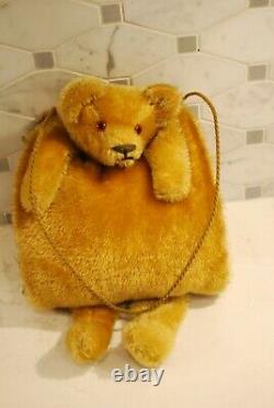 Antique Mohair Teddy Bear Hand Warmer Muff