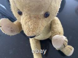 Antique Mohair Teddy Bear Jointed Steiff 18 Inch's Glass Eyes
