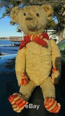 Antique Mohair Teddy Bear Rare Early Toy Primitive Big Hump Back & Chest Ideal