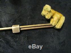 Antique Mohair Teddy Bear Rare Tumbling Acrobat Pole Schuco Bing Vintage Germany