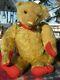 Antique Mohair Teddy Bear Rare Vintage Toy Red Paws Bell Collar Steiff Bing 14