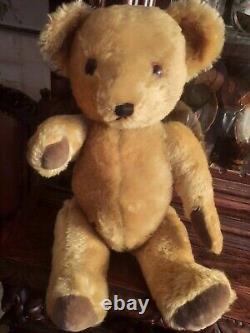 Antique Mohair Teddy Bear Straw Filled 18.89