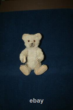 Antique Old Mohair Steiff White Teddy Bear C. 1920 Rare 10 Inches