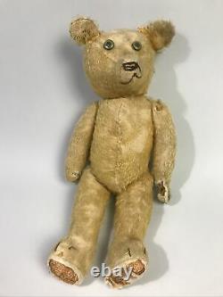 Antique Old Mohair Straw Stuffed Unbranded PRE-WAR 1900s TEDDY BEAR