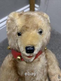 Antique Rare German Standing 11 Arm Jointed Open Mouth Mohair Teddy Baby Bear