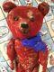 Antique Red Mohair Teddy Bear 1915 Called Albert