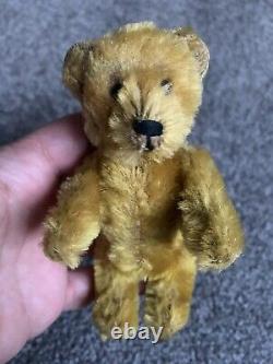 Antique Schuco Perfume Teddy Bear 5 Gold Mohair 1920s Orig Bottle With A Cork