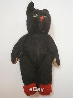 Antique Small Black Toy Mohair Huge Early Teddy Bear Hump Steiff Toy