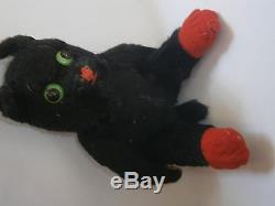 Antique Small Black Toy Mohair Huge Early Teddy Bear Hump Steiff Toy