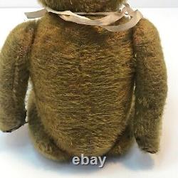Antique Steiff Golden Brown Jointed Teddy Bear Mohair Straw No Tags