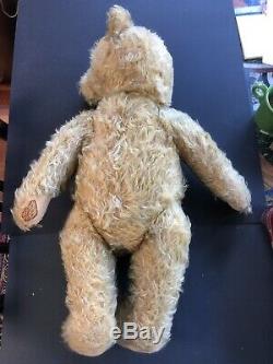 Antique Steiff Honey Blonde Mohair 25in Rare Teddy Bear