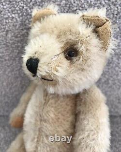 Antique Steiff Or Similar German Blonde Mohair Jointed Teddy Bear With Squeaker 8
