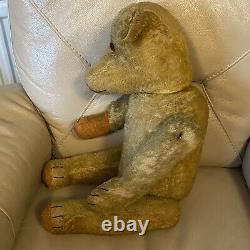 Antique Teddy Bear 1910s 1920s Working Growler Hump Mohair Glass Eyes 22 Inches