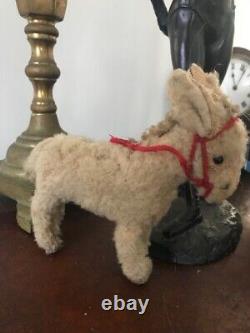 Antique Teddy Bear Golden Mohair Straw Filled toy Victorian teddy edward donkey