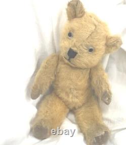 Antique Teddy Bear HENRY from English Museum gold mohair, orig pawpads, jointed