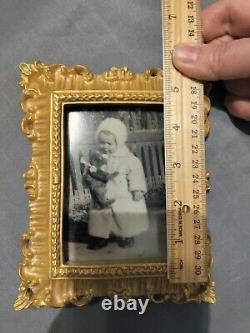 Antique Teddy Bear from Mohair Coat with Photo of Child Wearing itUNIQUERARE