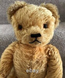 Antique Vintage Golden Mohair Irish Teddy Bear 19 C. 1950s