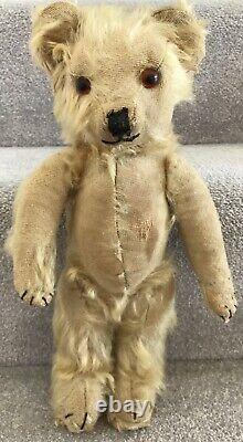 Antique Vintage Merrythought Blonde Mohair Jointed Teddy Bear Needs TLC