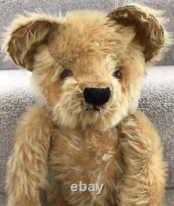 Antique Vintage Merrythought Or Similar Golden Mohair Jointed Teddy Bear
