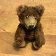 Antique Vintage Mini Steiff Mohair Teddy Baby Bear Dark Brown Mohair No ID