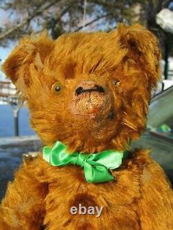 Antique Vintage Mohair Teddy Bear Rare Cinnamon Red 16 Gund Knickerbocker 1930