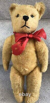 Antique Vintage Pedigree Bobby Bruin Style Jointed Mohair Teddy Bear 40/50s