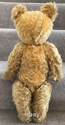 Antique Vintage Tufty Jason Toys Golden Mohair Jointed Teddy Bear British