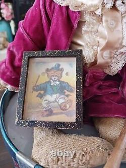 Antique, Well Loved, Mommy Mends, EVERYWHERE, Baldish, Teddy Bear, NOT RELISTING