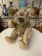 Antique jointed mohair teddy bear stuffed toy animal glass eyes 16 1/2 tall