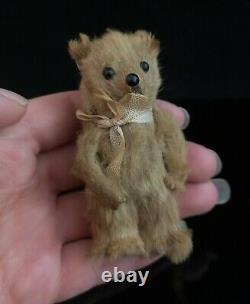 Antique miniature teddy bear, Schuco, mohair