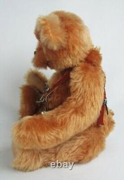 Artist Barbara Sixby Zucker Bears 16 Jointed Mohair Teddy Bear with Harness Bells