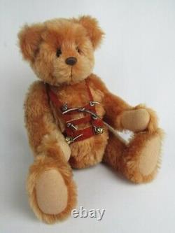 Artist Barbara Sixby Zucker Bears 16 Jointed Mohair Teddy Bear with Harness Bells