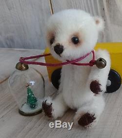 Artist Handmade Teddy bear. Little Polar Bear