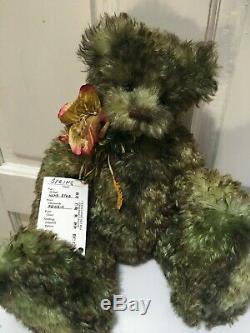 Artist Mohair Teddy Bears SPRING Air Brushed Green DIANA WATTS OOAK Vintage 15