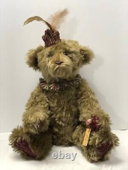 Artist Wendy Brent 22 Jointed Teddy Bear Charades German Mohair and Eyes