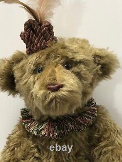 Artist Wendy Brent 22 Jointed Teddy Bear Charades German Mohair and Eyes