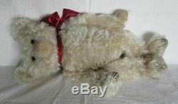 Beautiful Antique 18 inch White Mohair Teddy Bear