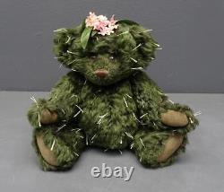 Beverly A. White Cholla Green Cactus 11 Mohair Jointed Teddy Bear 1994