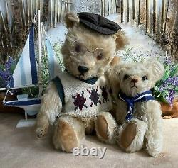CHILTERN HUGMEE TEDDY BEAR MOHAIR JOINTED 1950s HUG ME GRANDPA HUGO 15