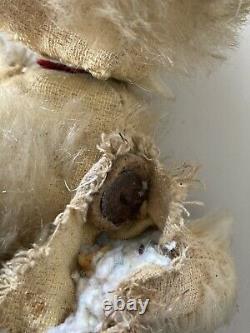 Chad Valley Antique Teddy Bear 11 30s 40s Rare Mohair Jointed Broken Read Descr