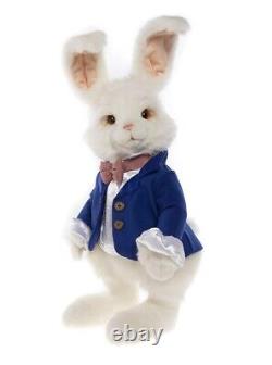 Charlie Bears 2023 White Rabbit Wonderland Fantasy Fluffy Handmade Teddy Toy