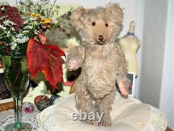 Charming 13 German Jopi Josef Pitrmann blond mohair teddy bear 1920's rare