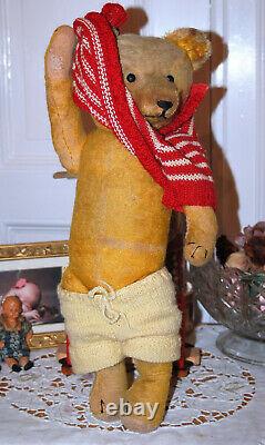 Charming 20 German goldblond PETZ Mohair Teddy Bear 1930's