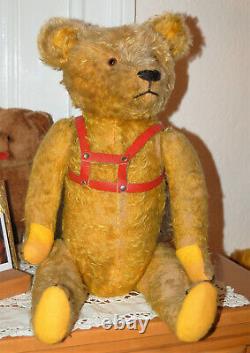 Charming 26 German goldblond PETZ Kiesewetter Mohair Teddy Bear 1930's