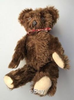 Charming Vintage Brown Mohair Jointed Teddy Bear