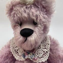 DURBEARS COLLECTABLE SUSAN DURBAS Lavender Mohair TEDDY BEAR PLUSH 9L