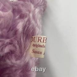 DURBEARS COLLECTABLE SUSAN DURBAS Lavender Mohair TEDDY BEAR PLUSH 9L